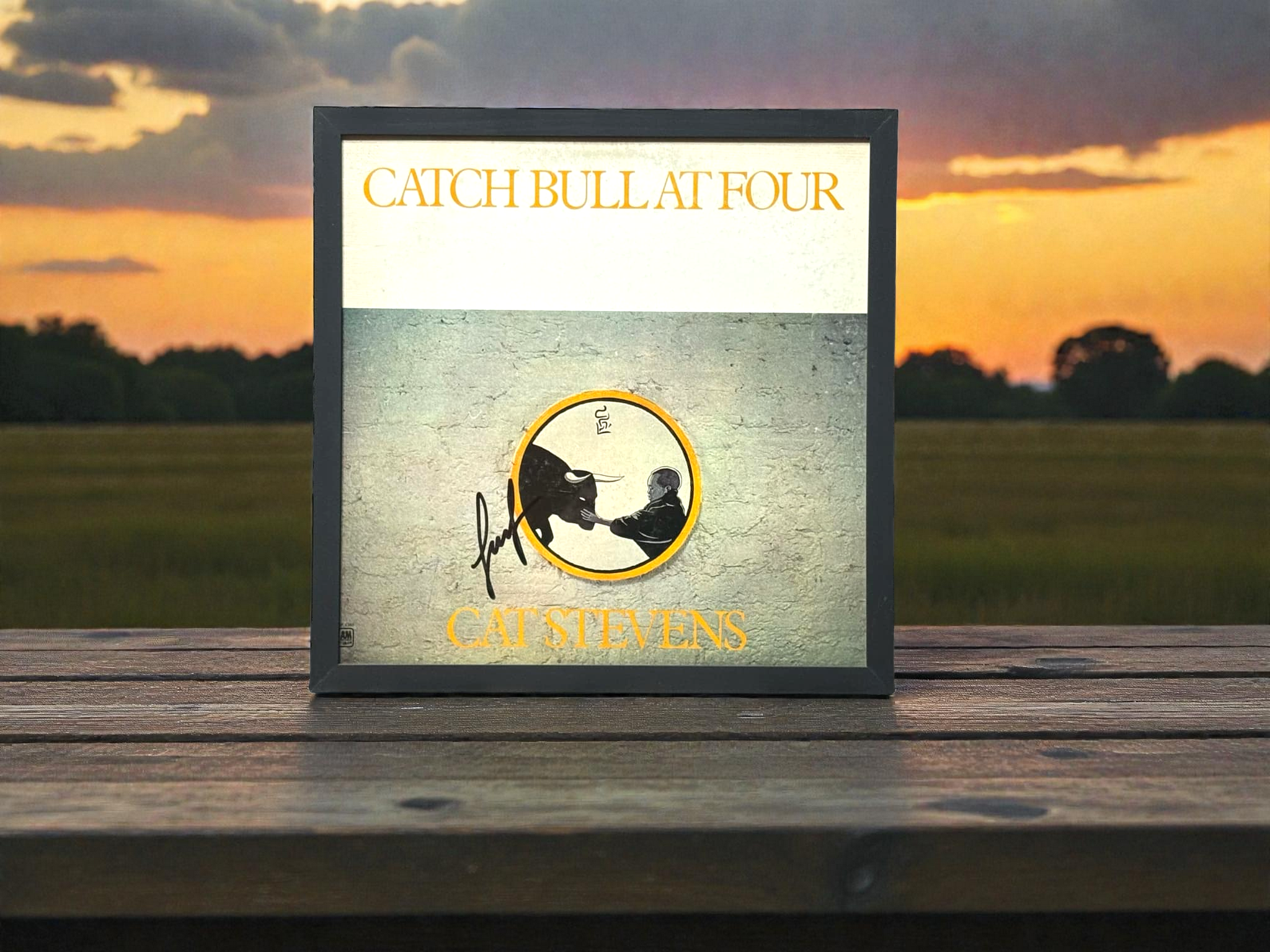 Cat Stevens - Catch Bull At Four - Vinyl LP - Autographed - Framed - JSA Certified