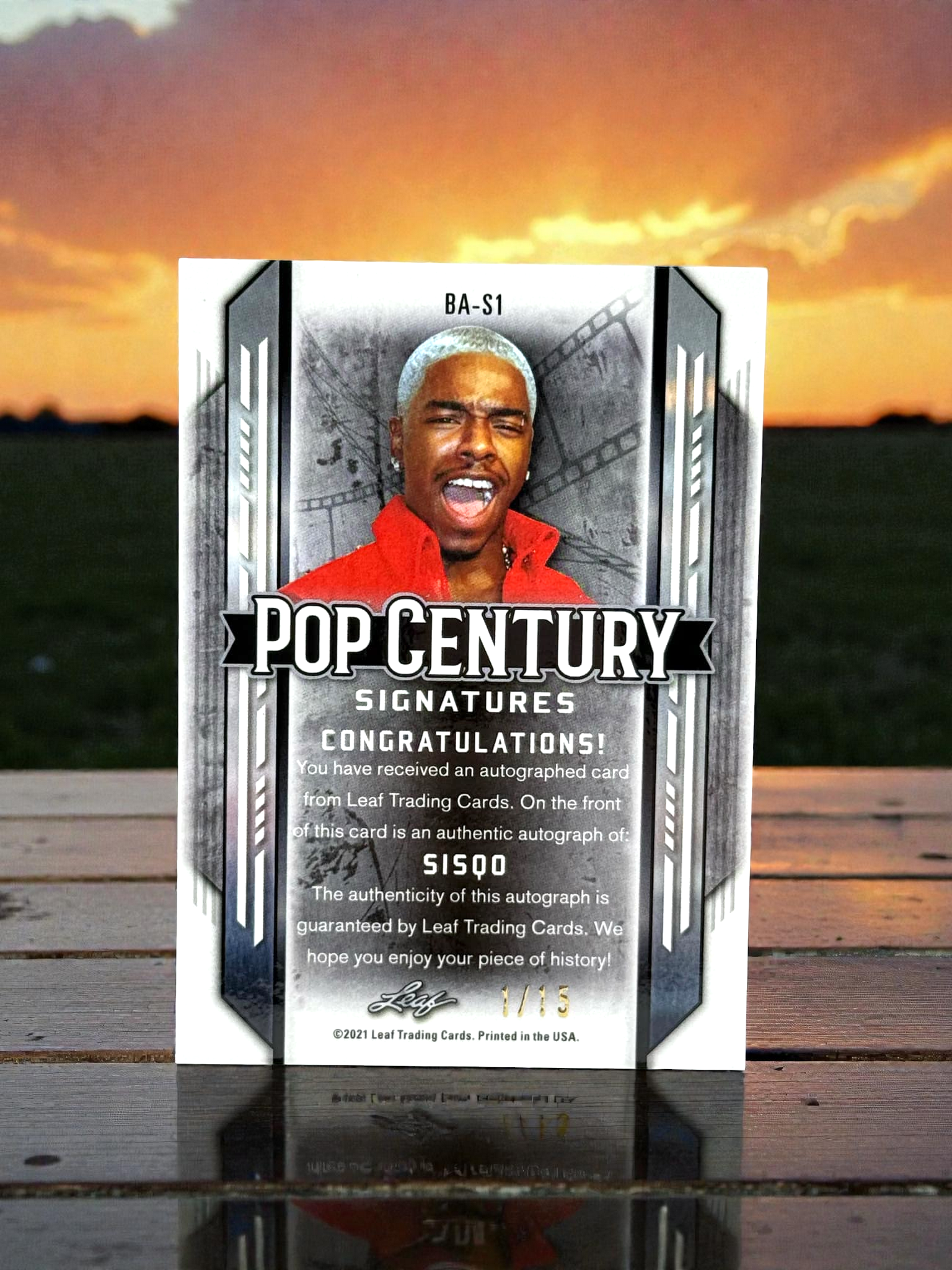 SISQO Autographed - 2021 Leaf Metal Pop Century Purple 1/15 - Card