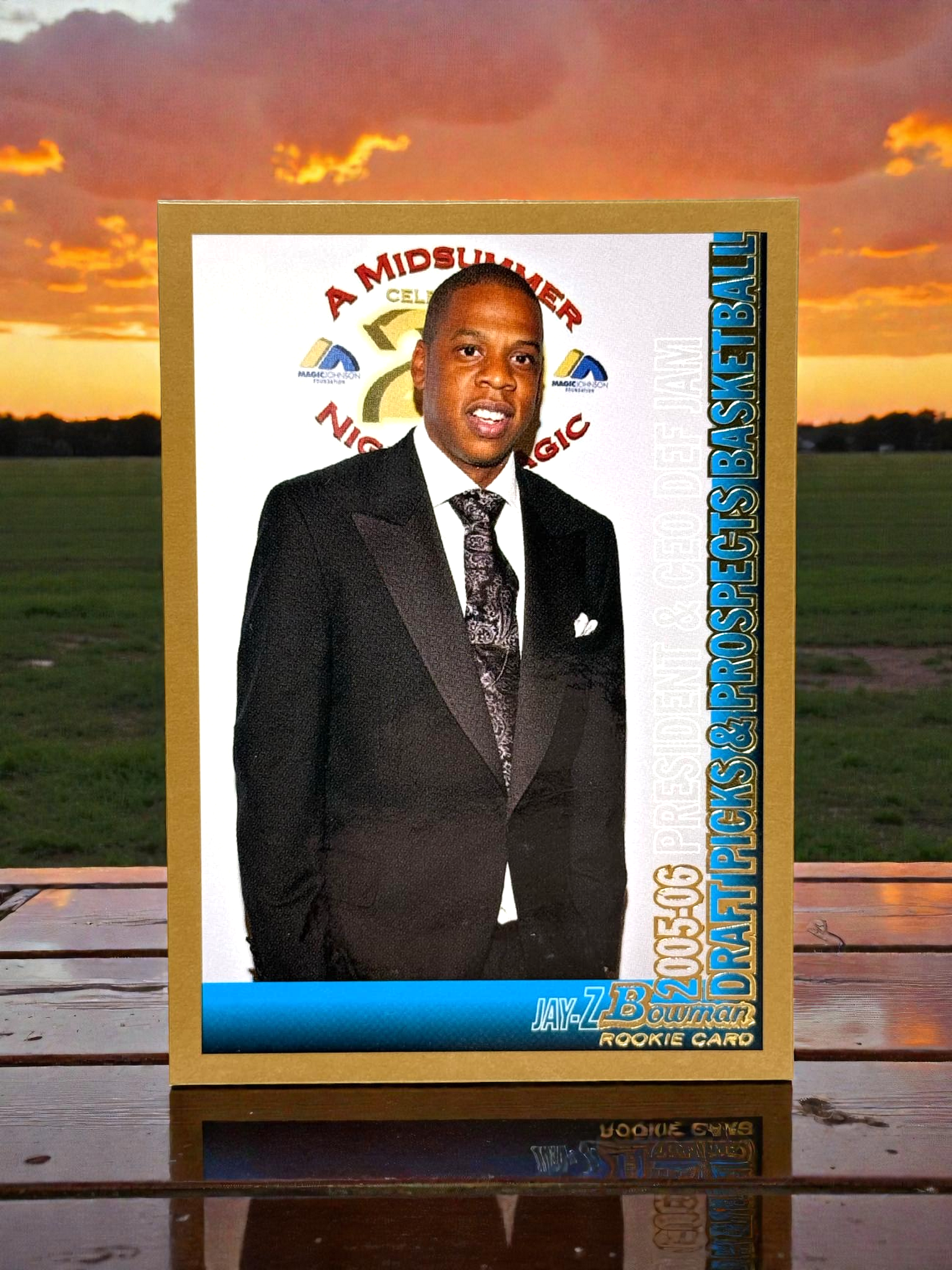 JAY-Z - GOLD Parallel ROOKIE Card - 2005 Topps Bowman