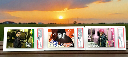 OZZY OSBOURNE'S FAMILY MTV SHOW AUTOGRAPHED CARDS LOT OF 3 - SHARON / JACK / KELLY - 2002 INKWORKS - PSA GRADED AUTHENTIC