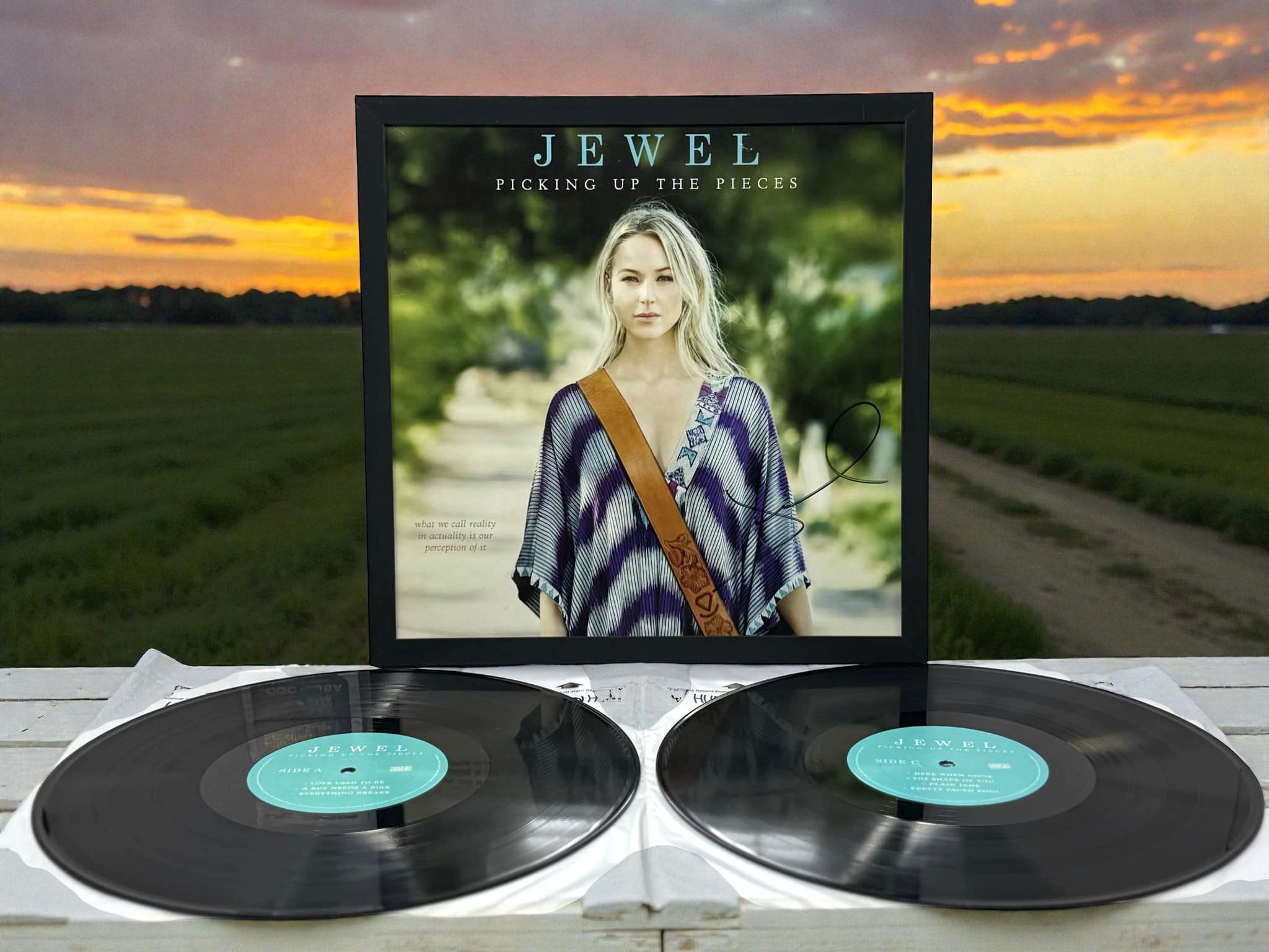 JEWEL - Picking Up The Pieces - Autographed - Framed Vinyl Record LP - JSA Certified