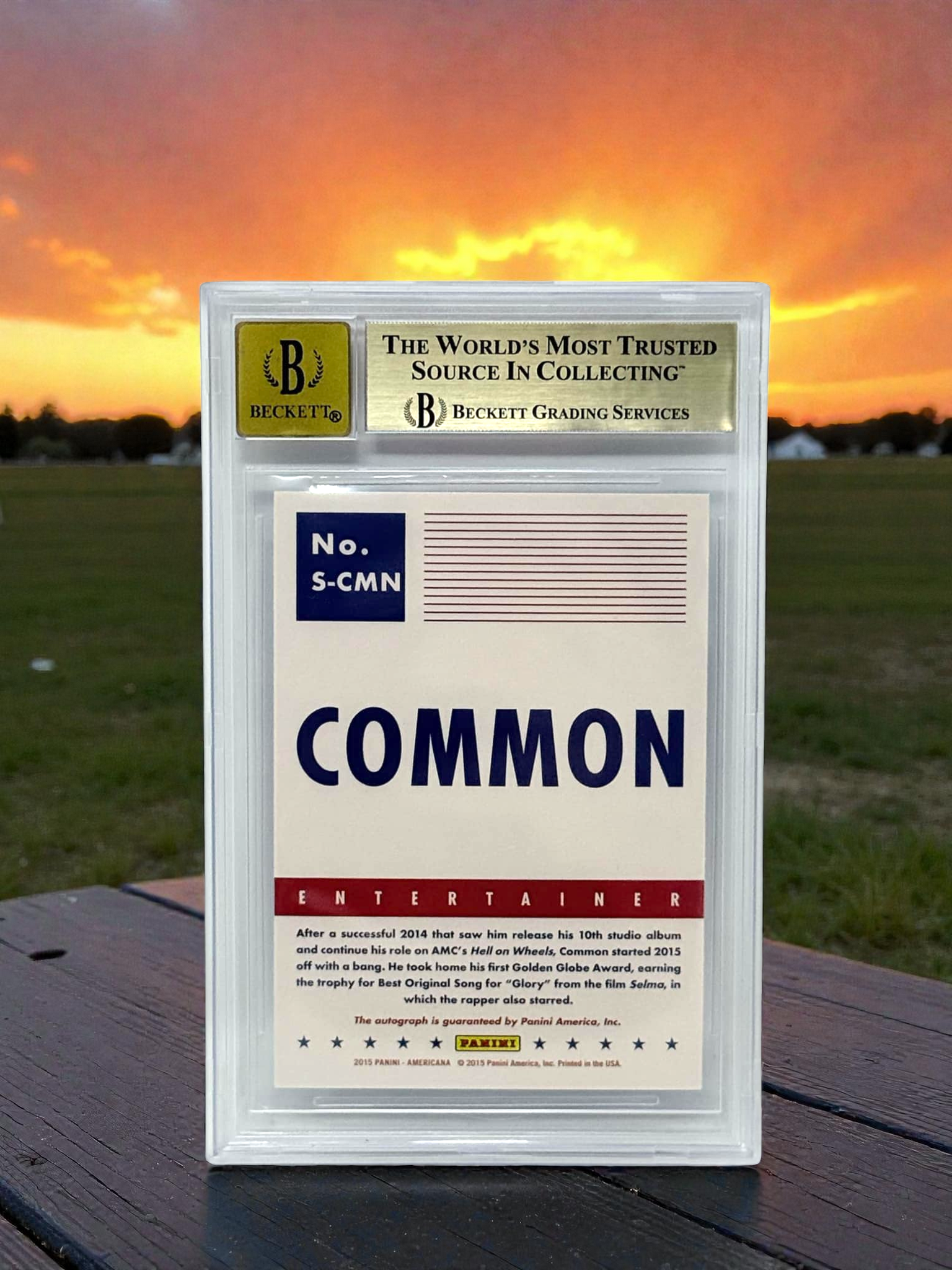 COMMON - Green Parallel AUTOGRAPHED - 25 MADE - 2015 Panini Americana - Graded Card - BGS GEM MINT 9.5 / 10