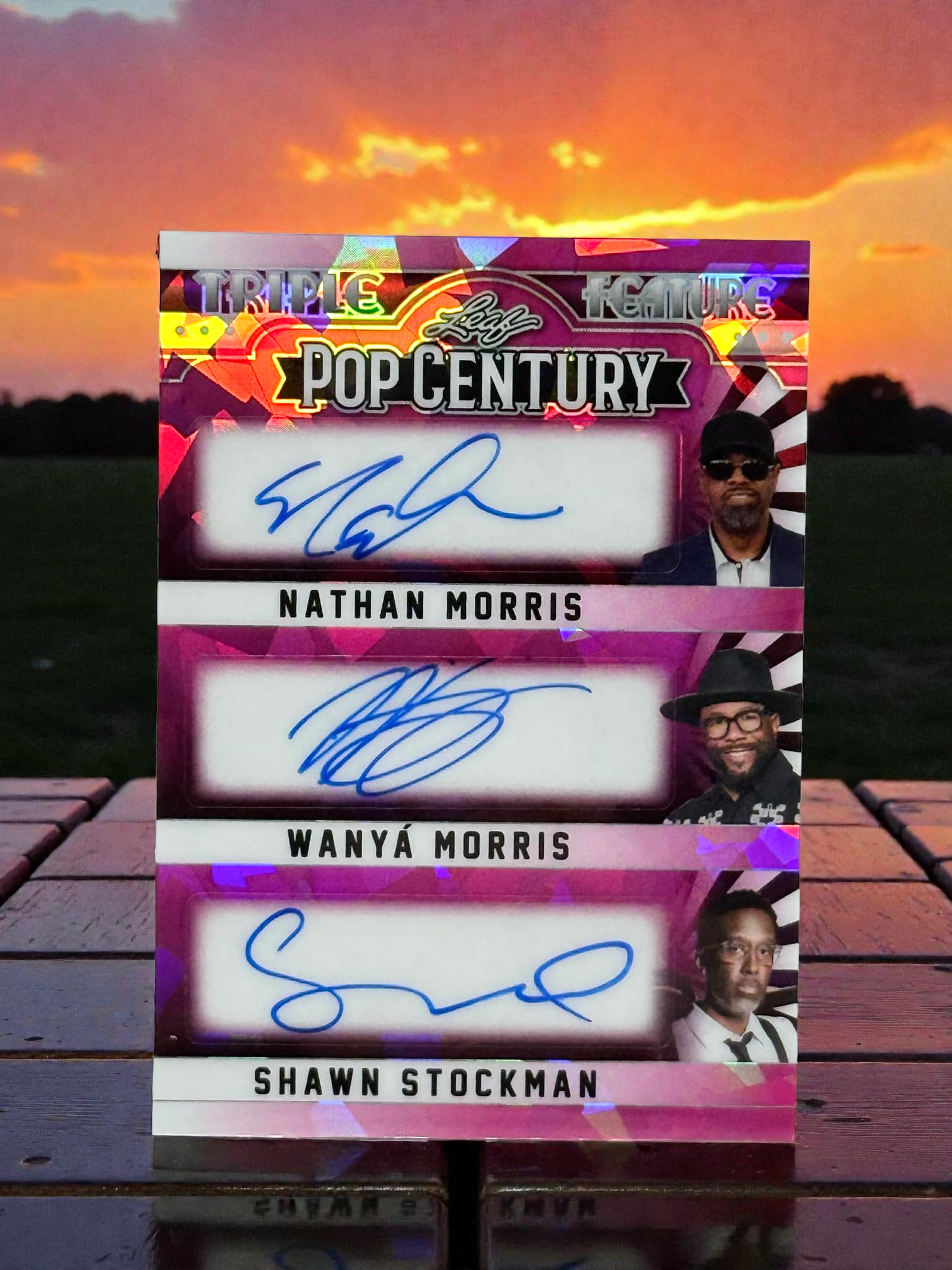 Boyz II Men Triple Feature Autographed 1/1 Card - 2025 Leaf Pop Century