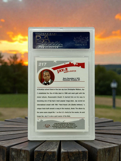 JAY-Z - CHROME ROOKIE Card - 2005 Topps Chrome - Graded Card - PSA MINT 9