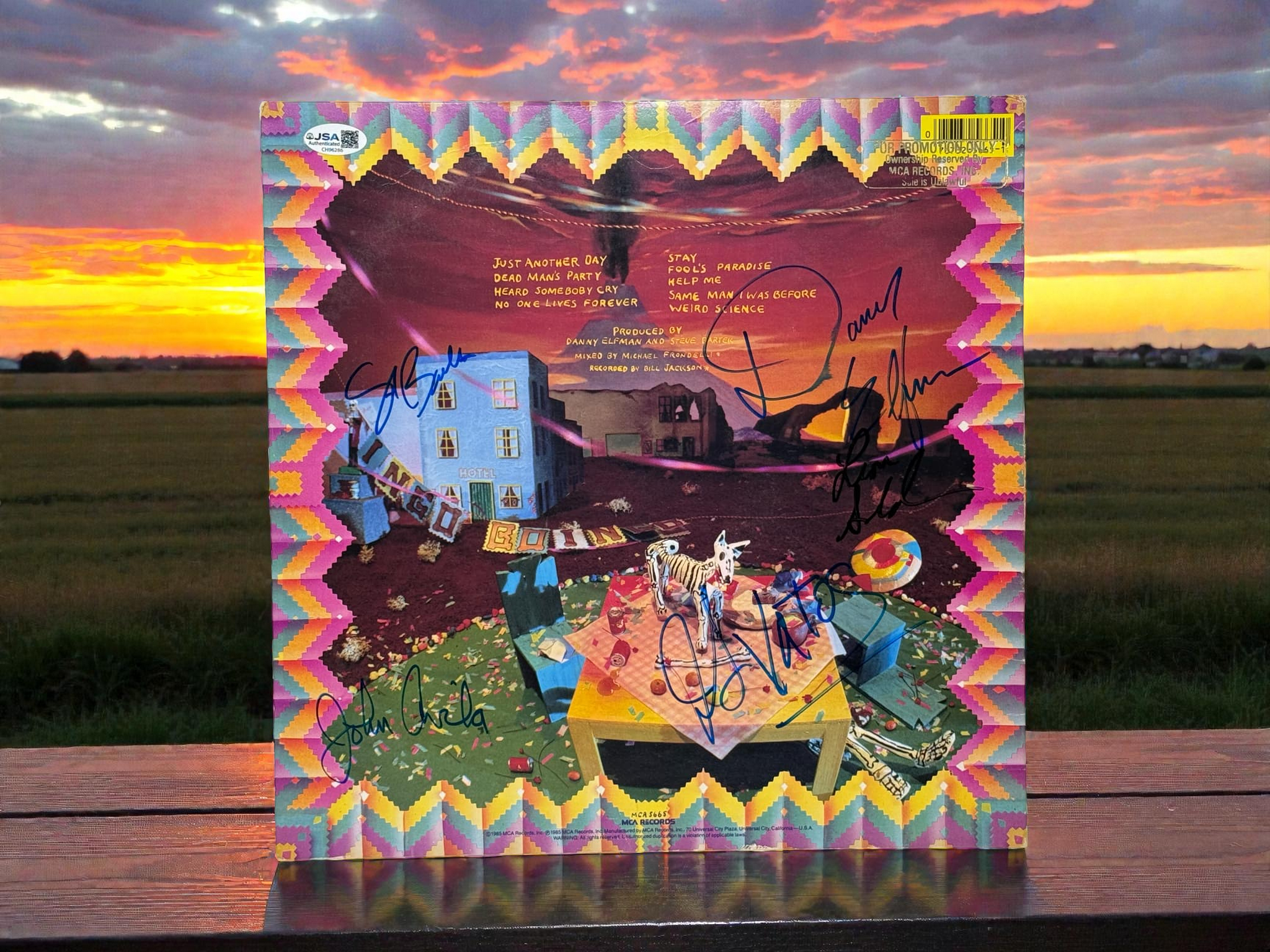 Oingo Boingo – Dead Man's Party PROMO LP - Full Band Autographed w/ Danny Elfman