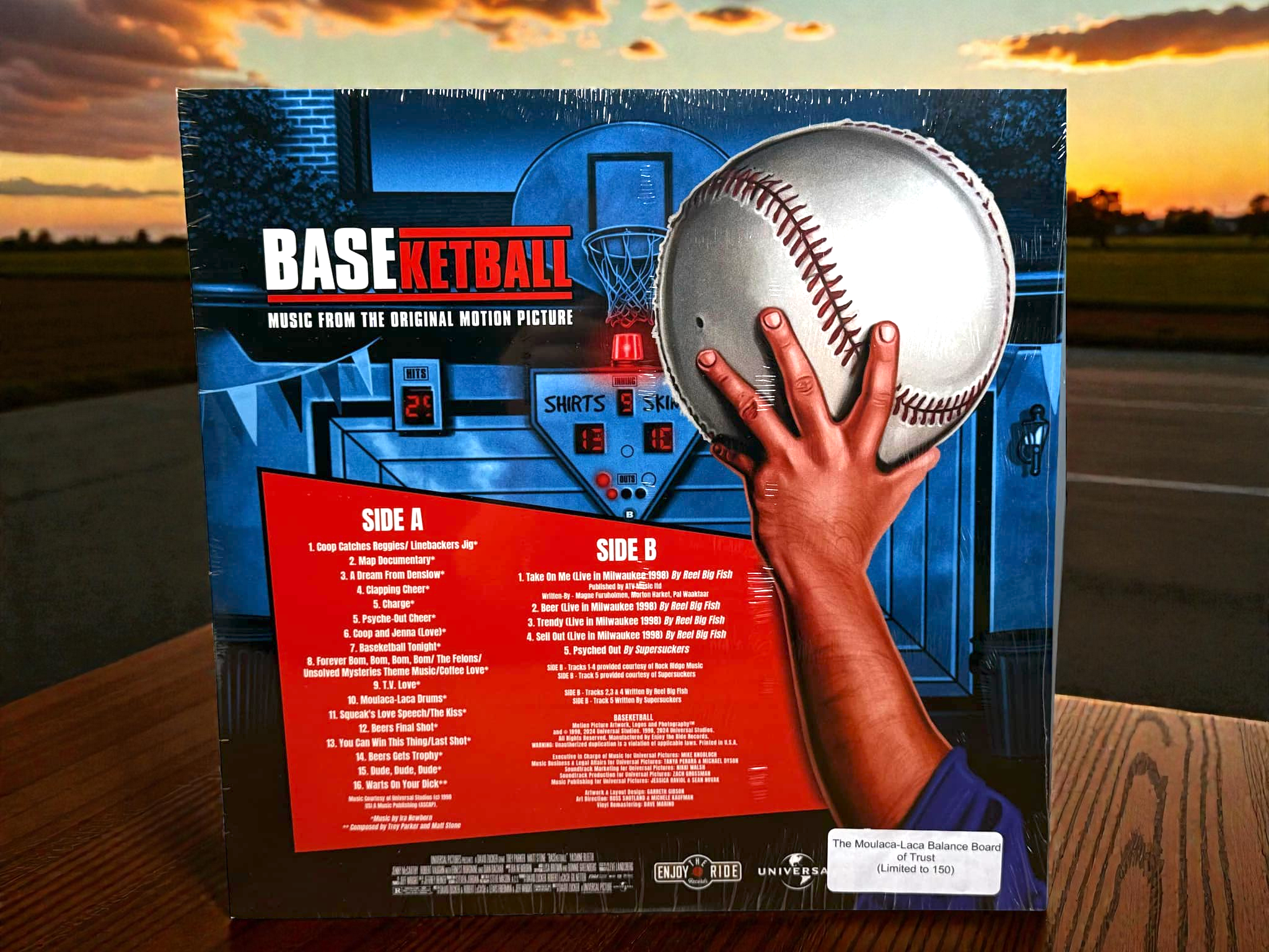 Baseketball - Movie Soundtrack (Limited to 150 - Clear W/ Multi-Color Splatter [The Moulaca-Laca Balance Board Of Trust])