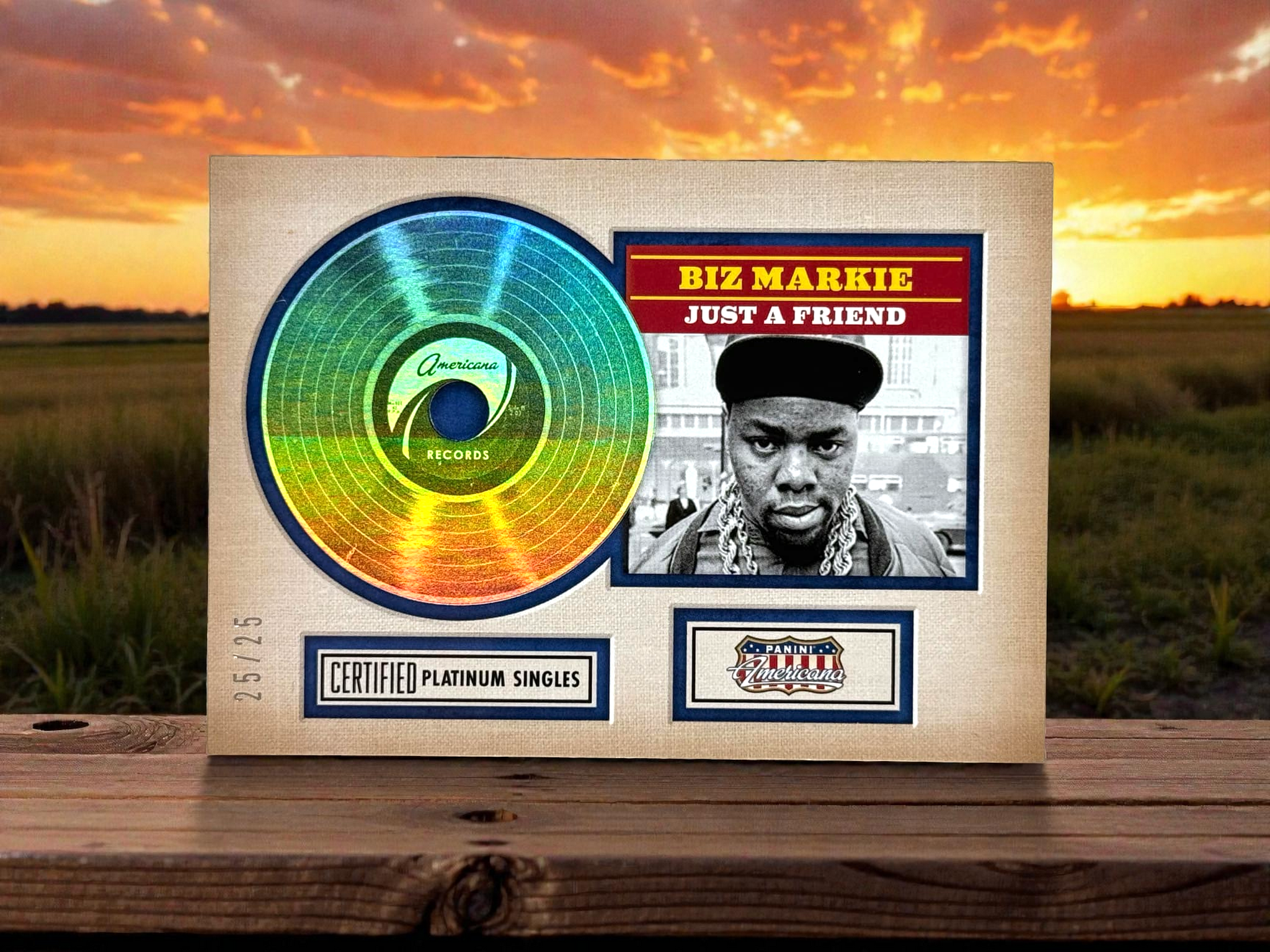 BIZ MARKIE - 25/25 MADE - 2015 Panini Americana - "Just A Friend " SP Card