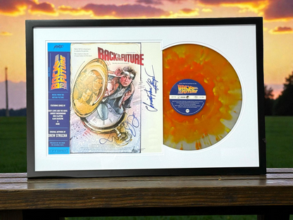 Back To The Future Mondo Vinyl LP - Dual Signed Michael J. Fox & Christopher Lloyd - Framed - JSA Certified
